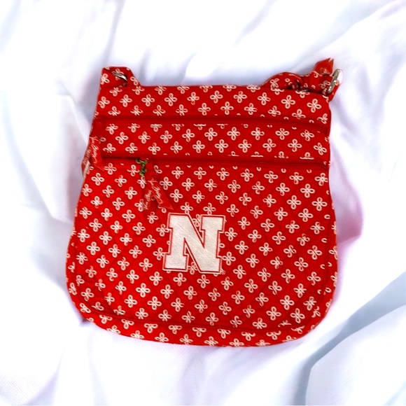 Vera Bradley Handbags - Vera Bradley University of Nebraska Triple Zip Hipster Crossbody Bag